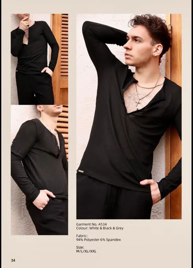 U Dance x BD Dance A534 Herrenoberteil