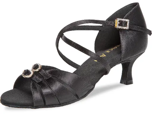 220-505-091 Dance Art Damen Turnier Tanzschuhe 5 cm Flare schwarz